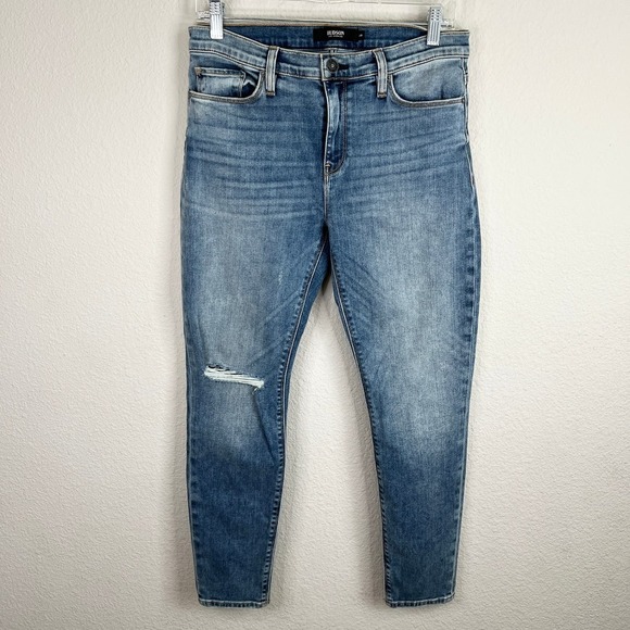 Hudson Jeans Denim - New Hudson Nico Jeans Women's 29 Mid Rise Super Skinny Ankle Knee Rip Stretch